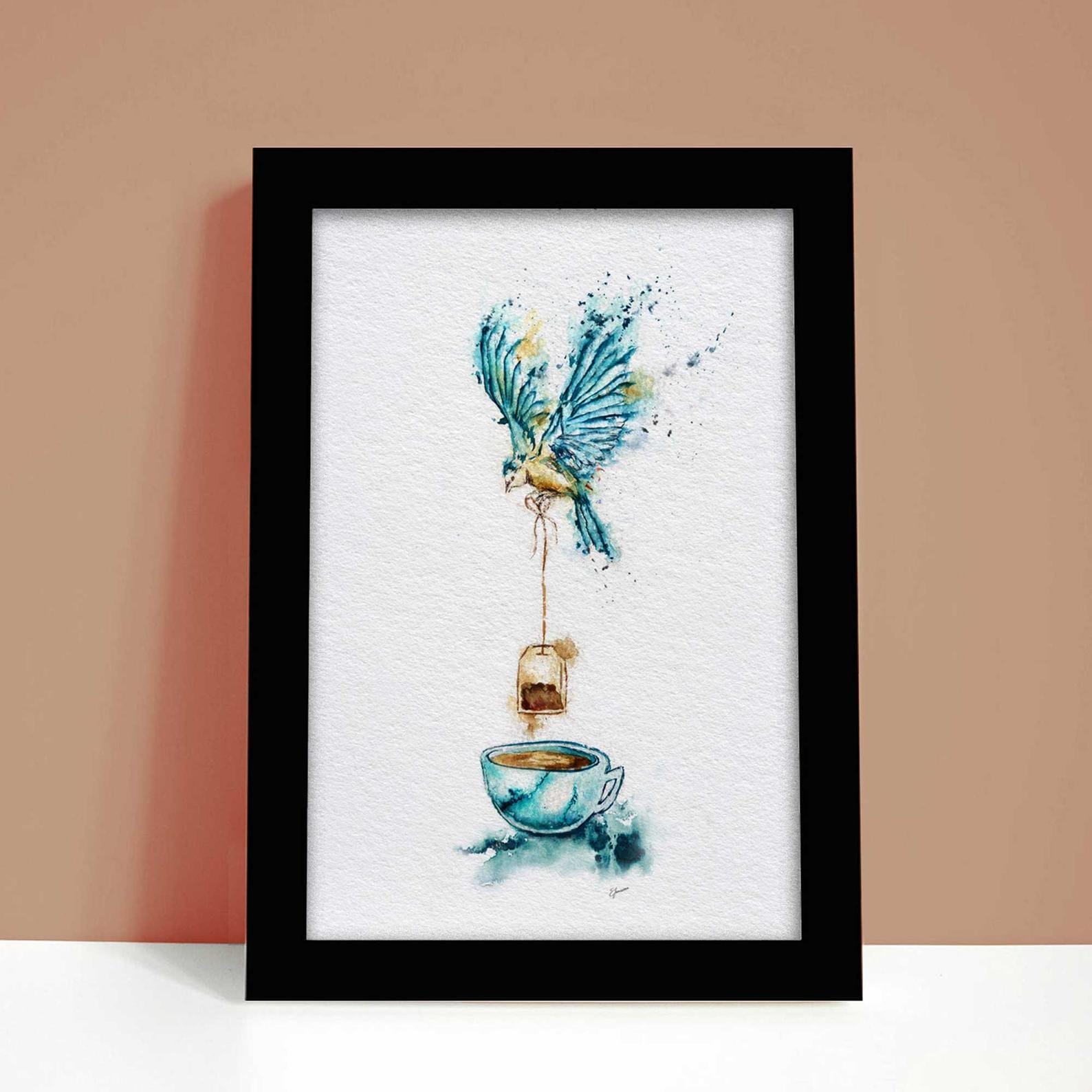 EJayDesign Bird Brewing a Strong Cuppa