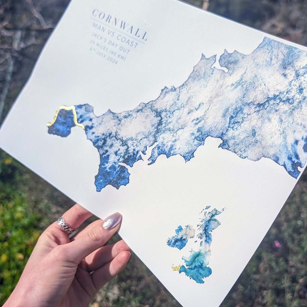 EJayDesign Posters, Prints, & Visual Artwork Cornwall: Man Vs Coast- Rat Race Map