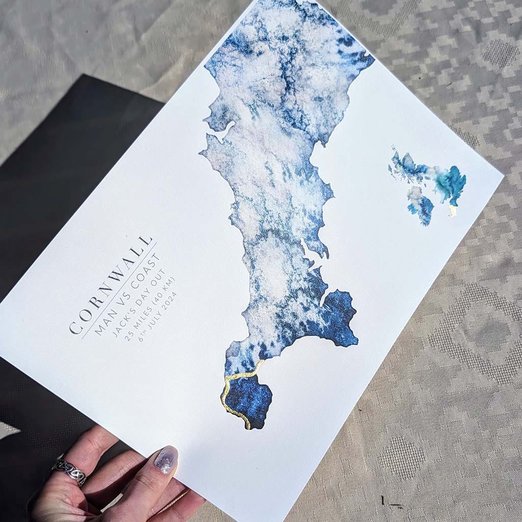 EJayDesign Posters, Prints, & Visual Artwork Cornwall: Man Vs Coast- Rat Race Map