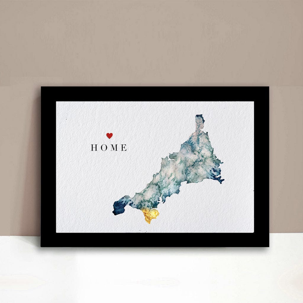 EJayDesign Countries Other Cornwall Watercolour Map