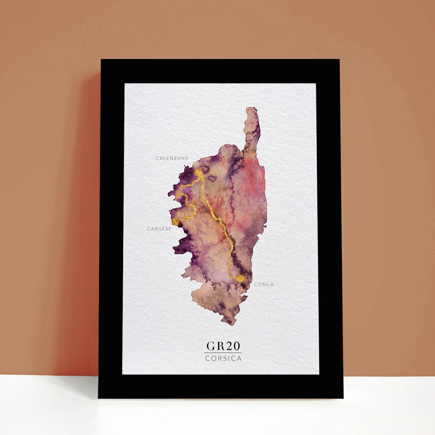 EJayDesign Countries Other Corsica Watercolour Map Personalised