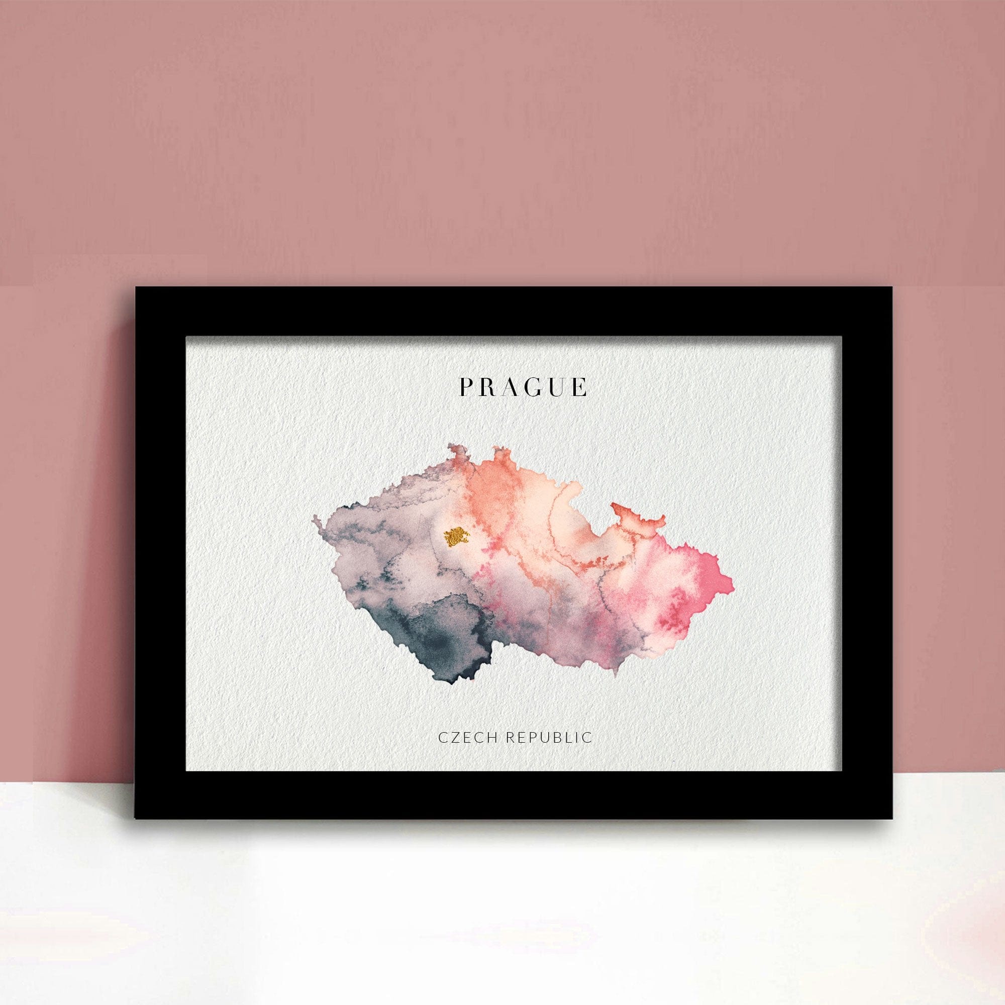 EJayDesign Countries Other Czech Republic Watercolour Map