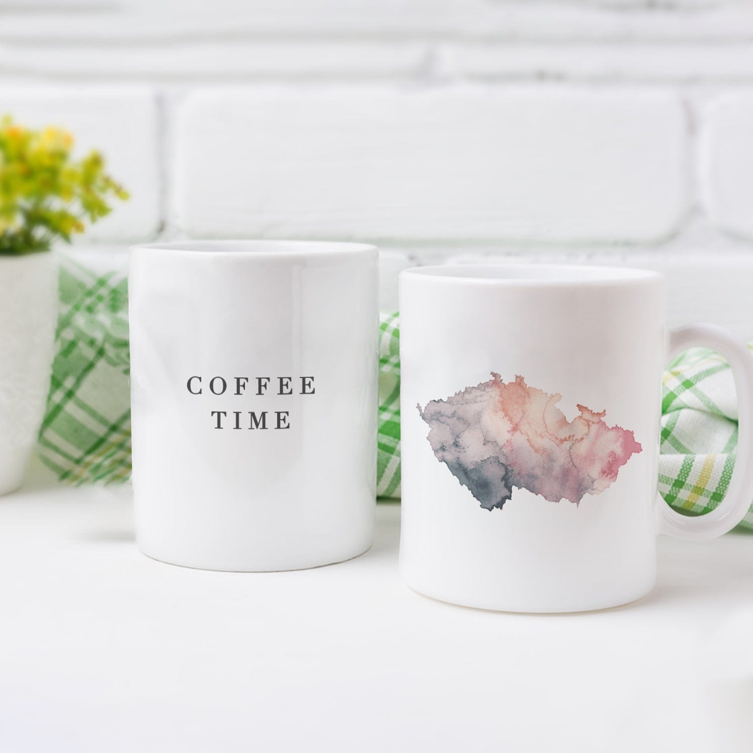 EJayDesign Czeck Republic Custom Watercolour Mug