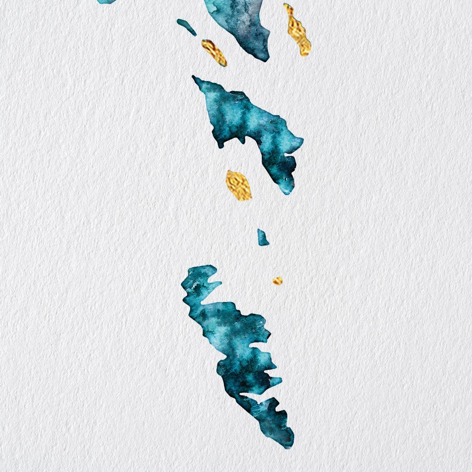 EJayDesign Countries Other Faroe Islands Watercolour Map