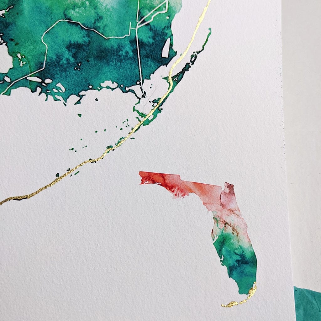 EJayDesign Artwork Florida Keys: City To Sea - Rat Race Map