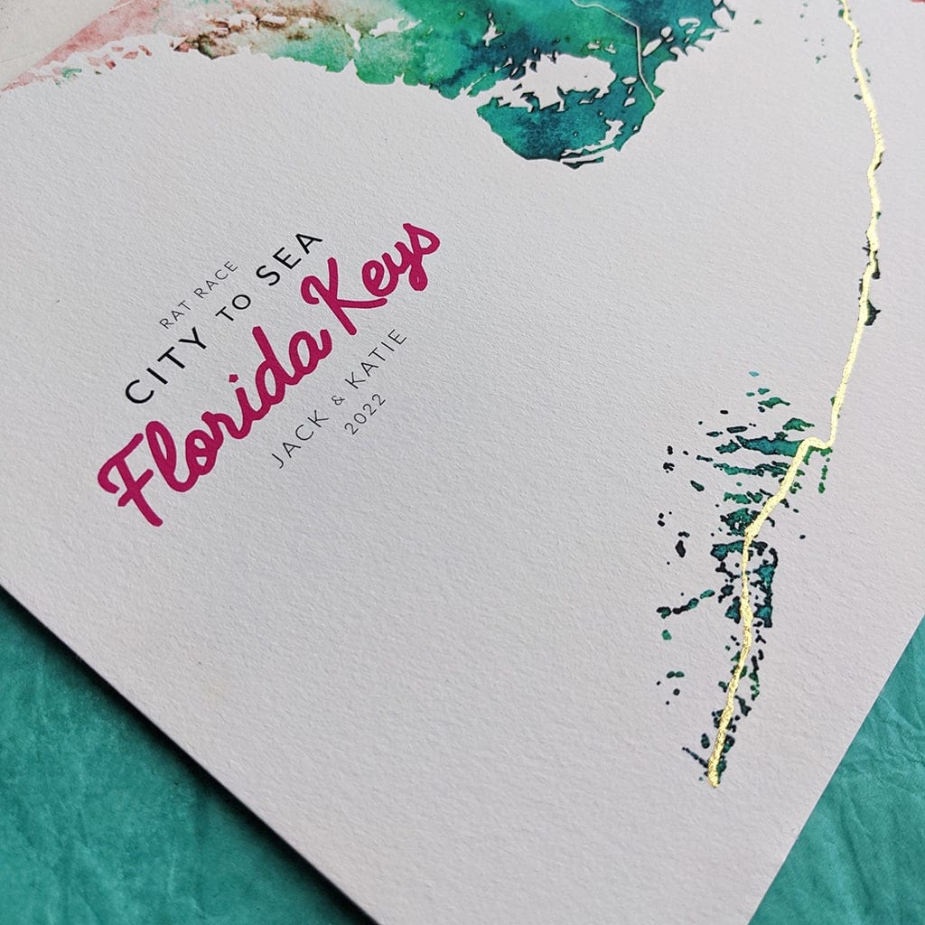EJayDesign Artwork Florida Keys: City To Sea - Rat Race Map