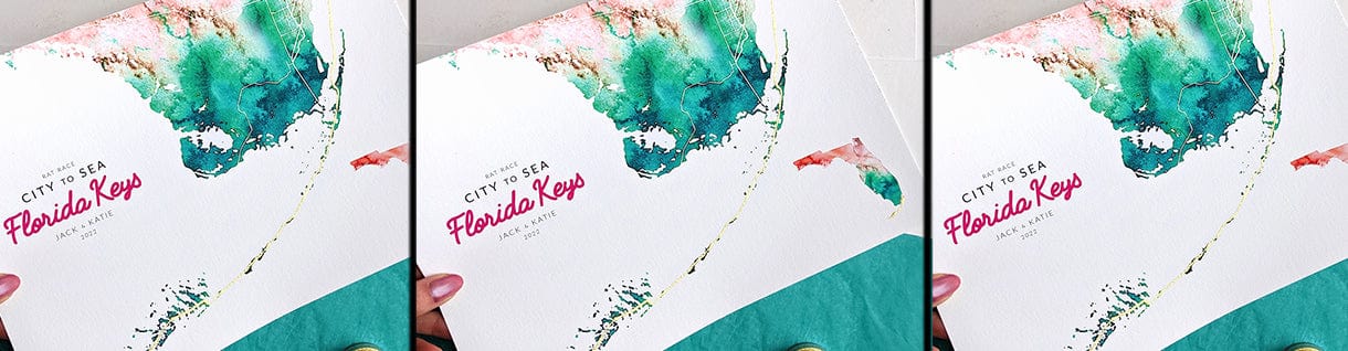 EJayDesign Artwork Florida Keys: City To Sea - Rat Race Map