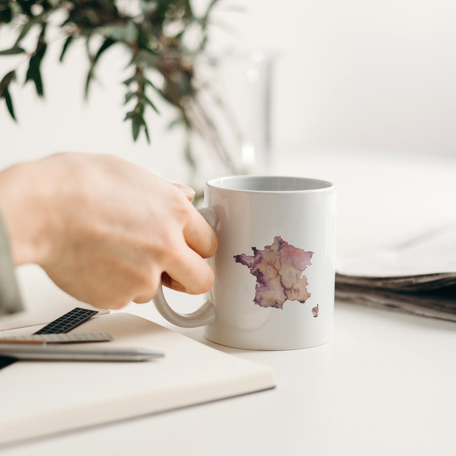 EJayDesign France Custom Watercolour Mug