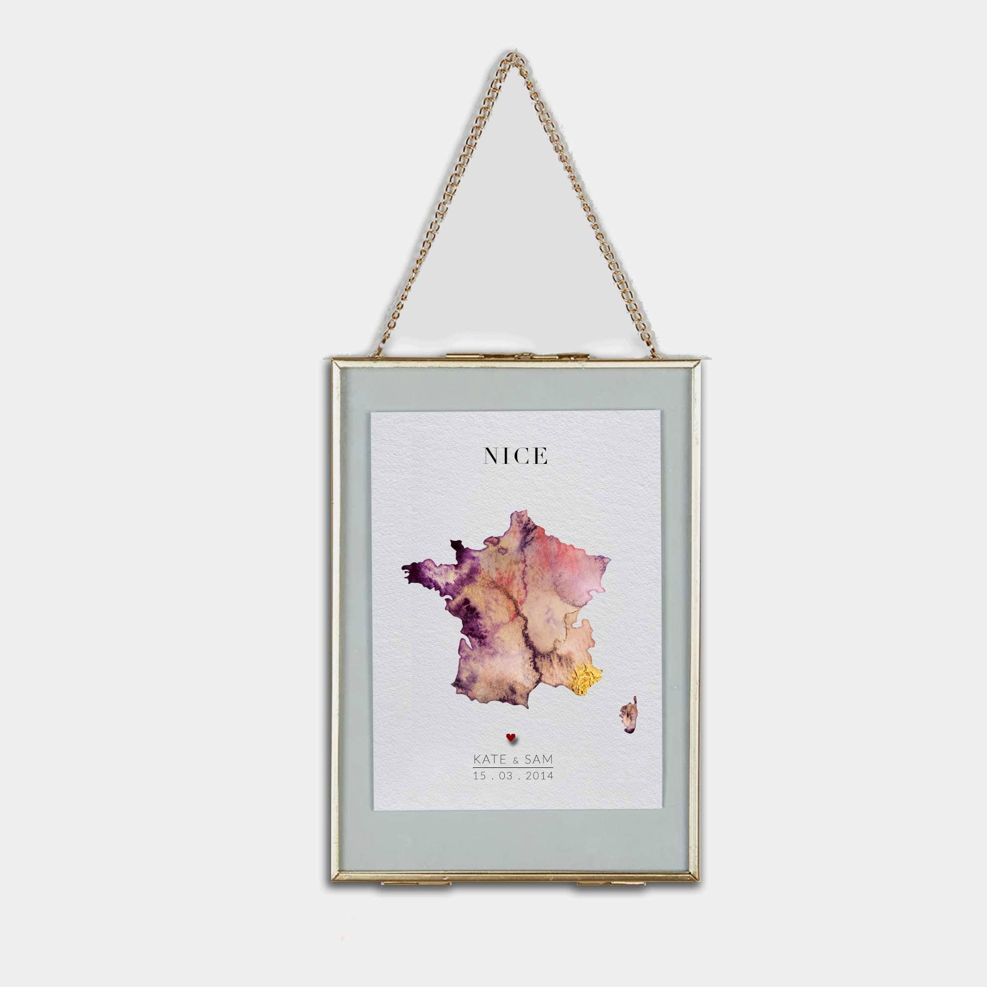 EJayDesign Countries Other France Watercolour Map