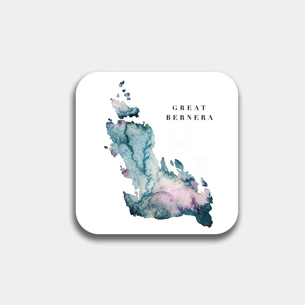 EJayDesign Kitchen Coaster Great Bernera Coaster Watercolour Map