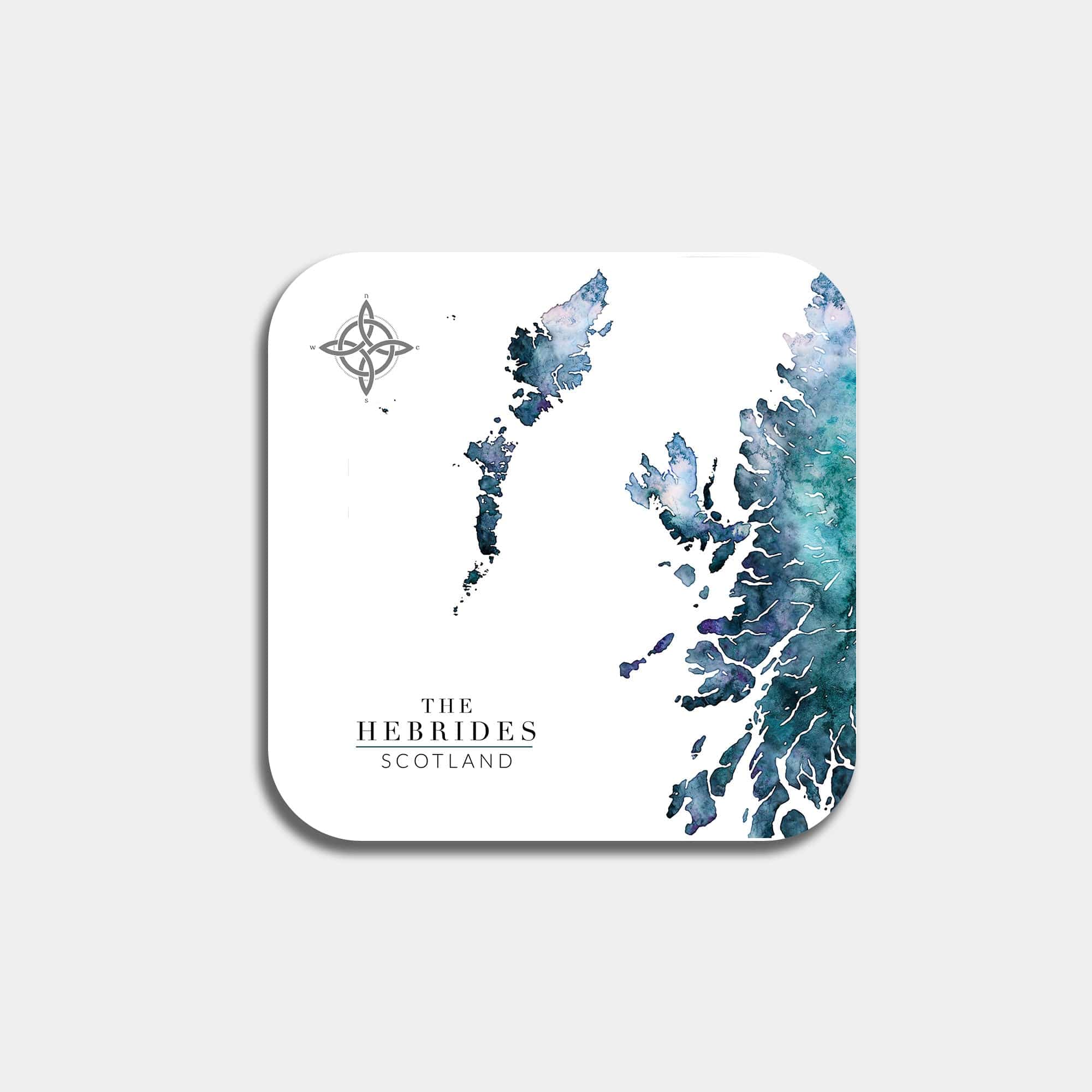 EJayDesign Kitchen Coaster Hebrides Coaster Watercolour Map