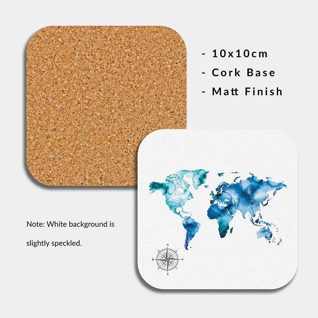 EJayDesign Hong Kong Watercolour Map Table Coaster