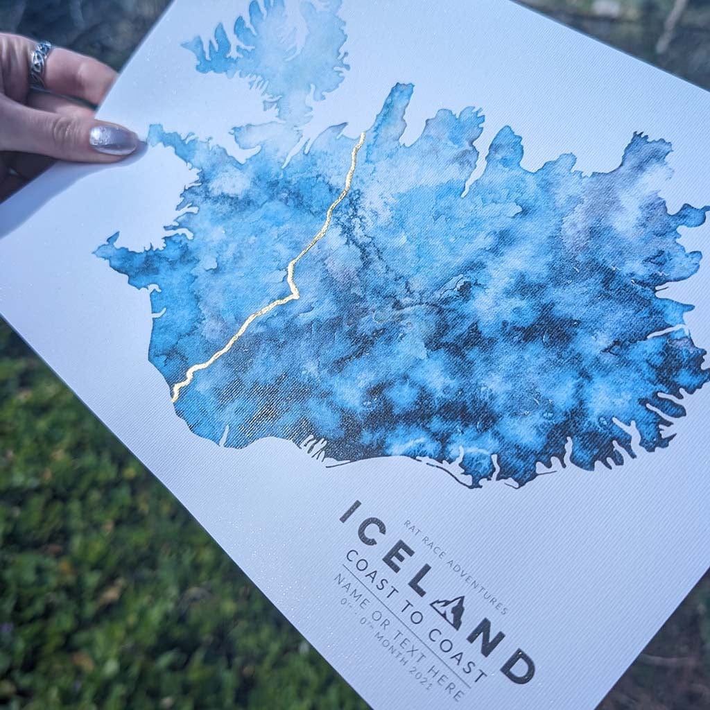 EJayDesign Posters, Prints, & Visual Artwork Iceland: Coast To Coast- Rat Race Map