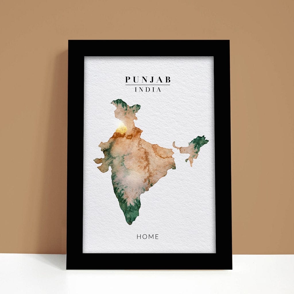 EJayDesign India Watercolour Map