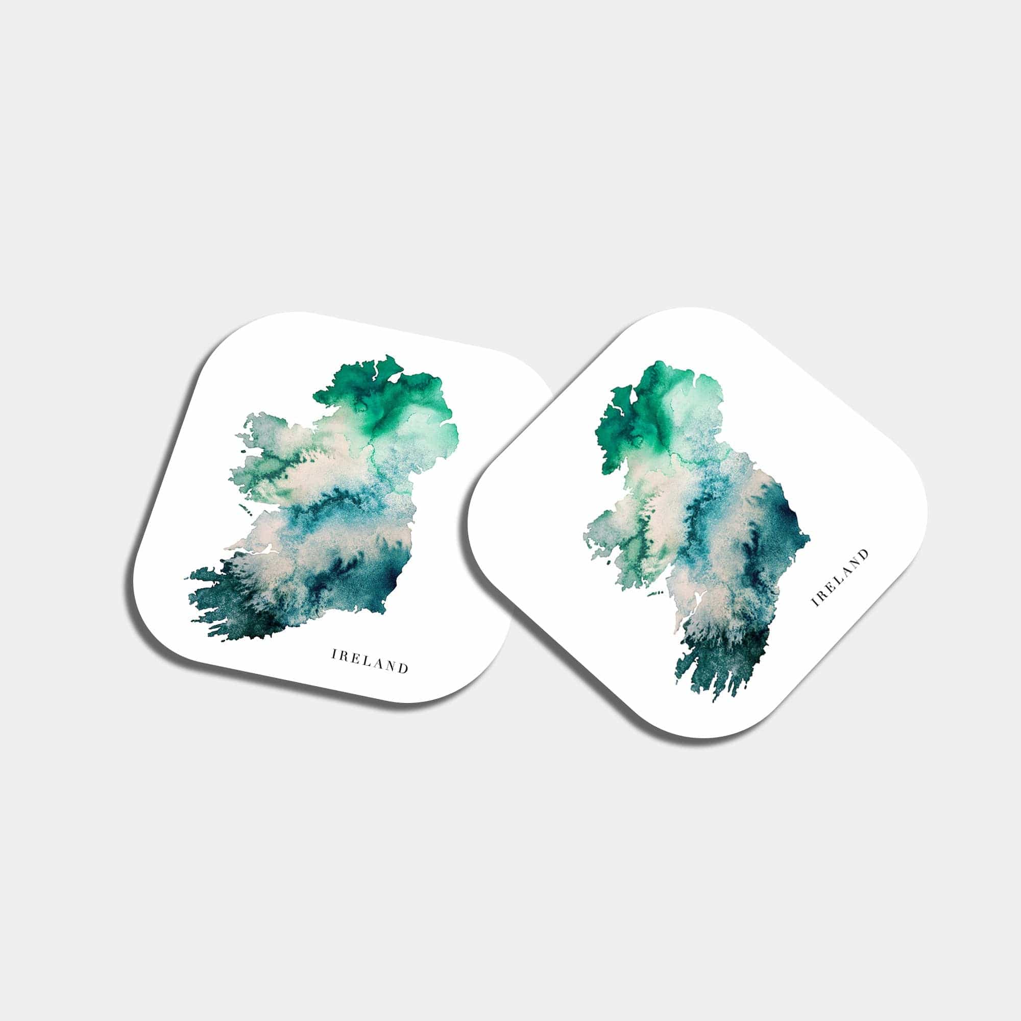 EJayDesign Kitchen Coaster Ireland Coaster Watercolour Map