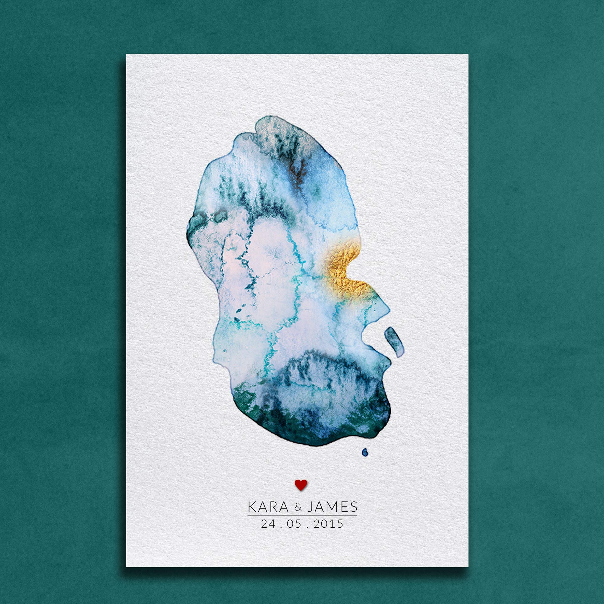 EJayDesign Scottish Prints Isle of Arran Watercolour Map
