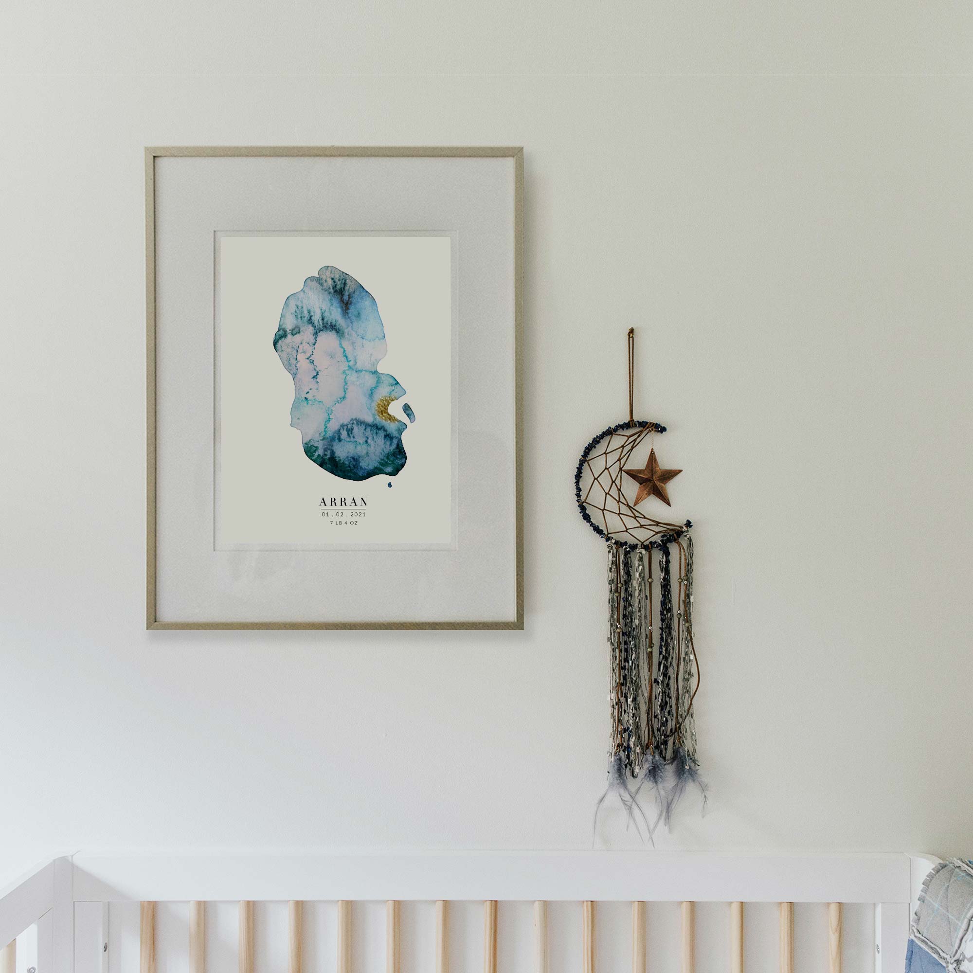 EJayDesign Scottish Prints Isle of Arran Watercolour Map