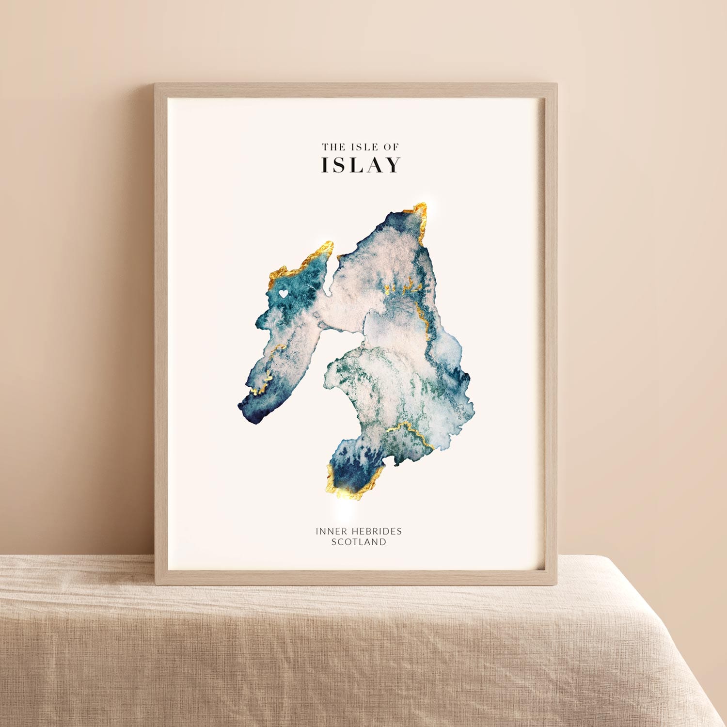 EJayDesign Scottish Prints Isle of Islay Watercolour Map