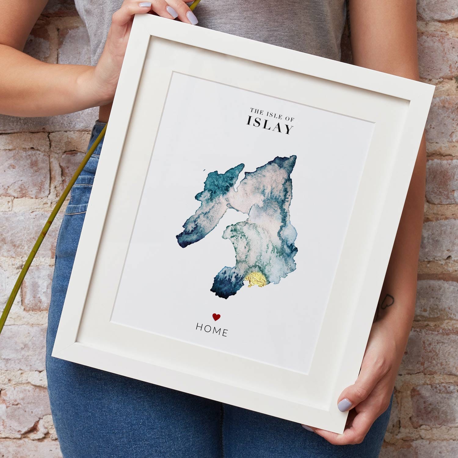 EJayDesign Scottish Prints Isle of Islay Watercolour Map