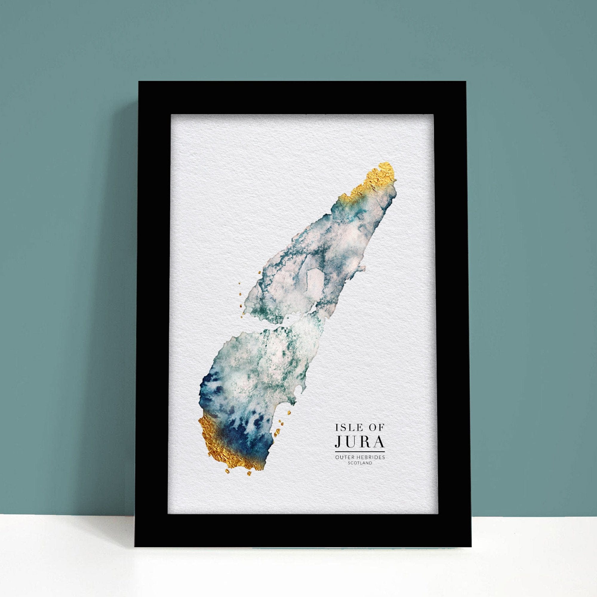 EJayDesign Scottish Prints Isle of Jura Watercolour Map