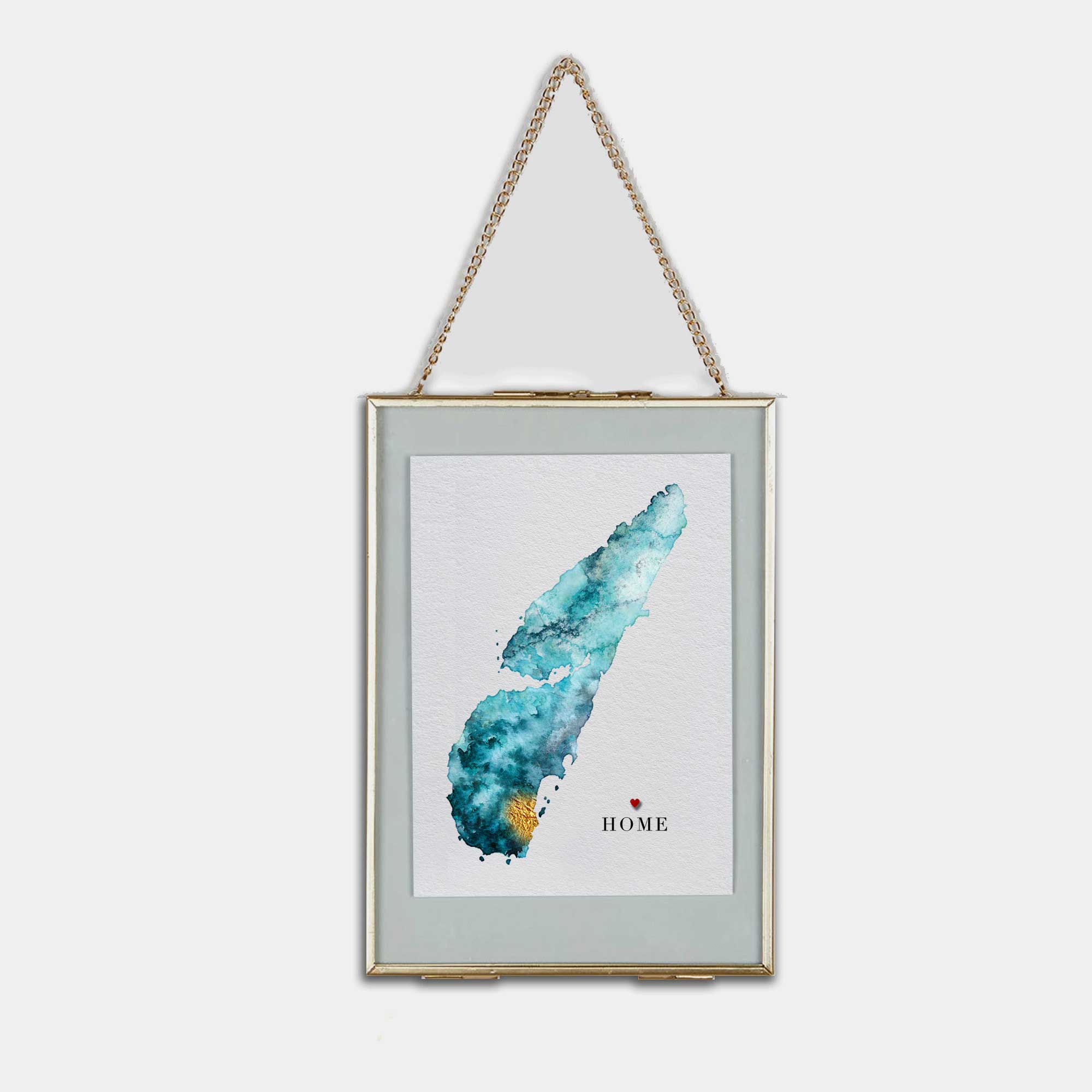 EJayDesign Scottish Prints Isle of Jura Watercolour Map