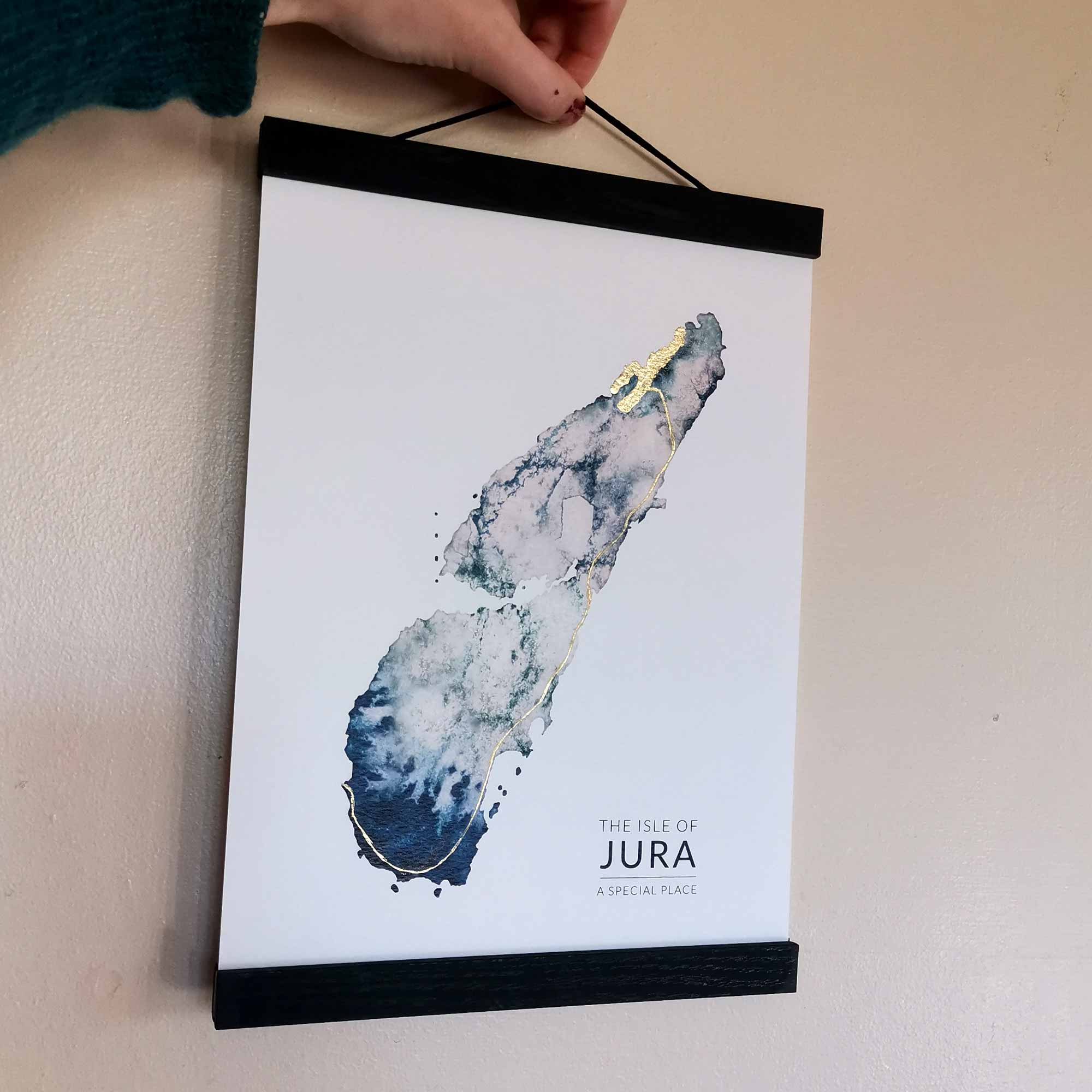 EJayDesign Scottish Prints Isle of Jura Watercolour Map