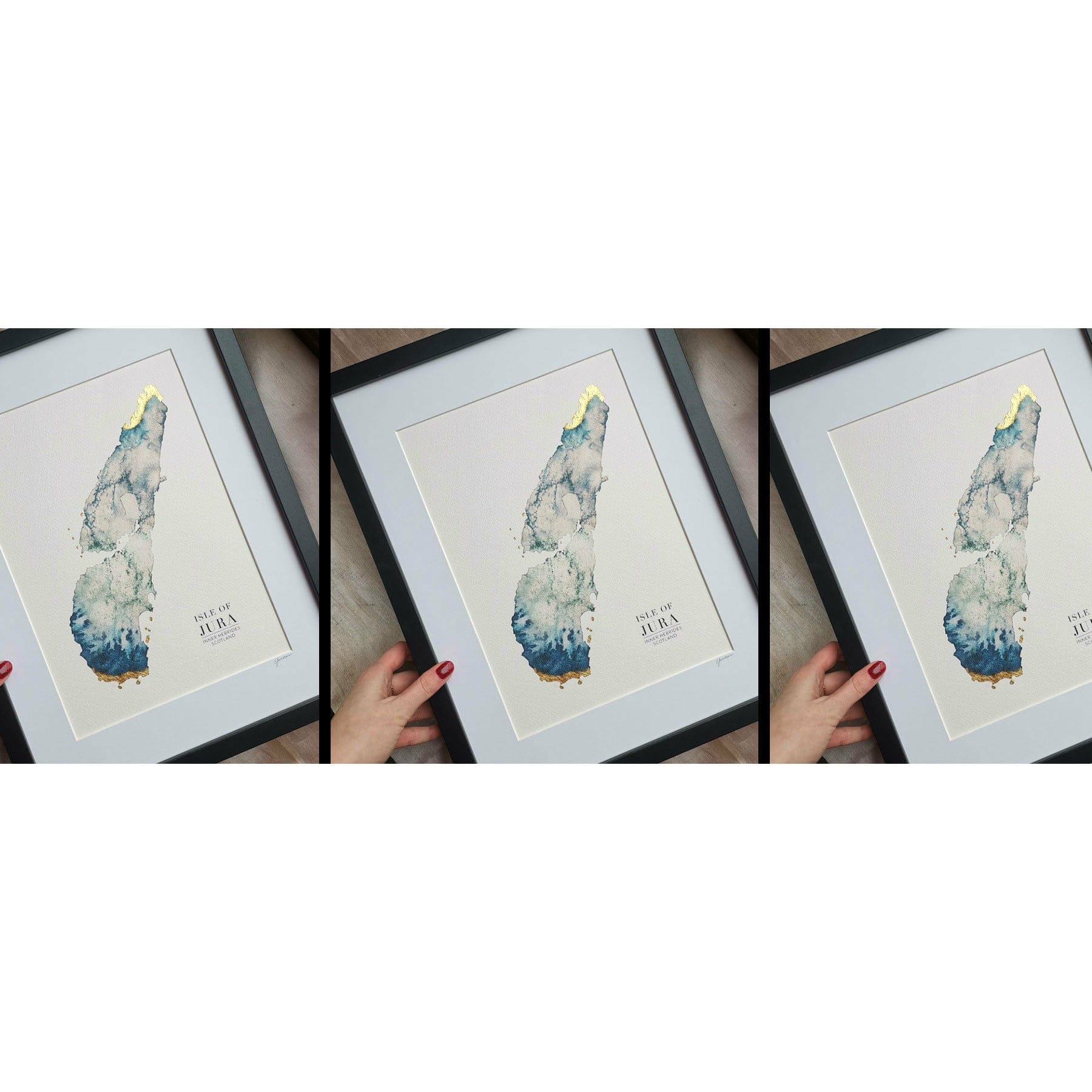 EJayDesign Scottish Prints Isle of Jura Watercolour Map