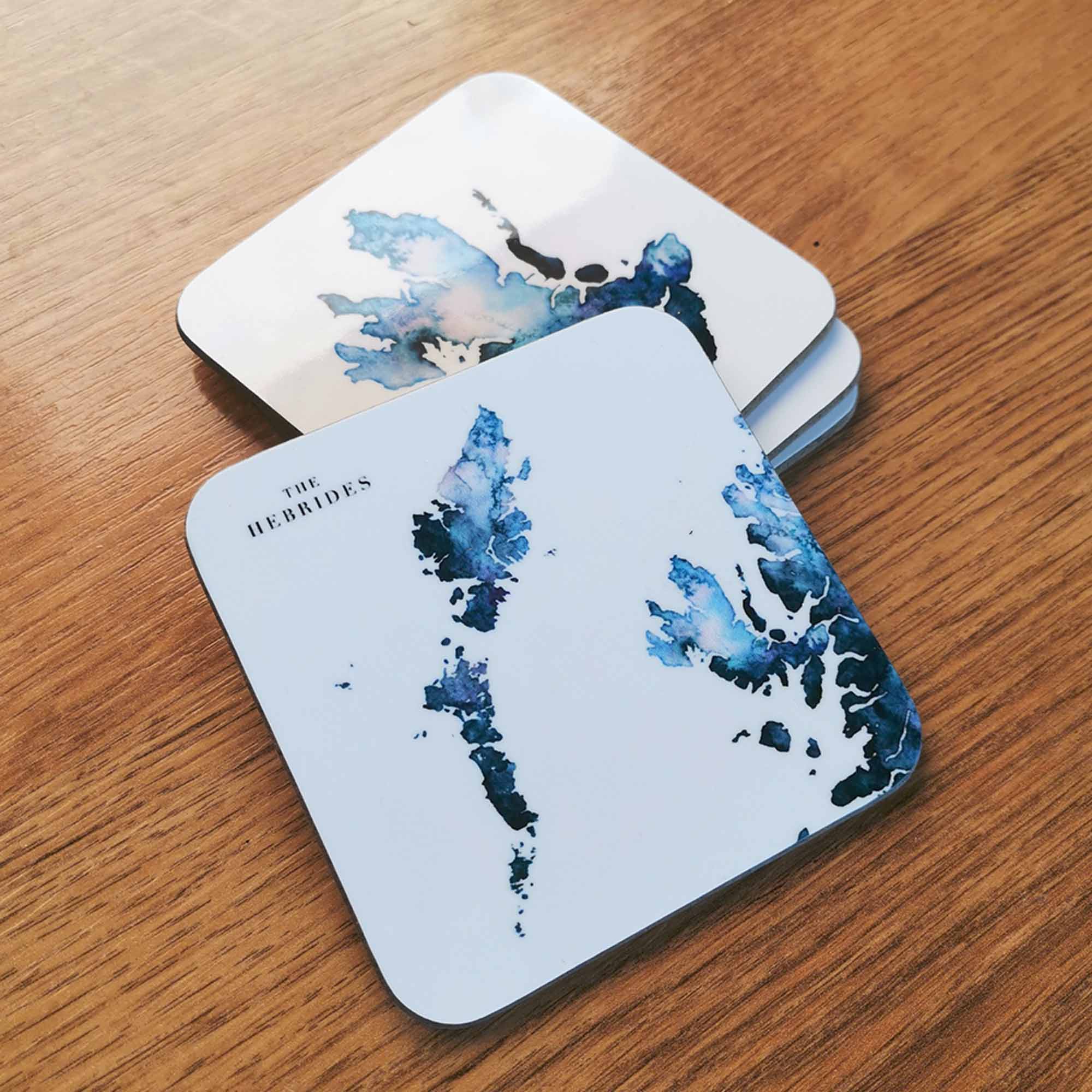 EJayDesign Kitchen Coaster Isle of Lewis Coaster Watercolour Map