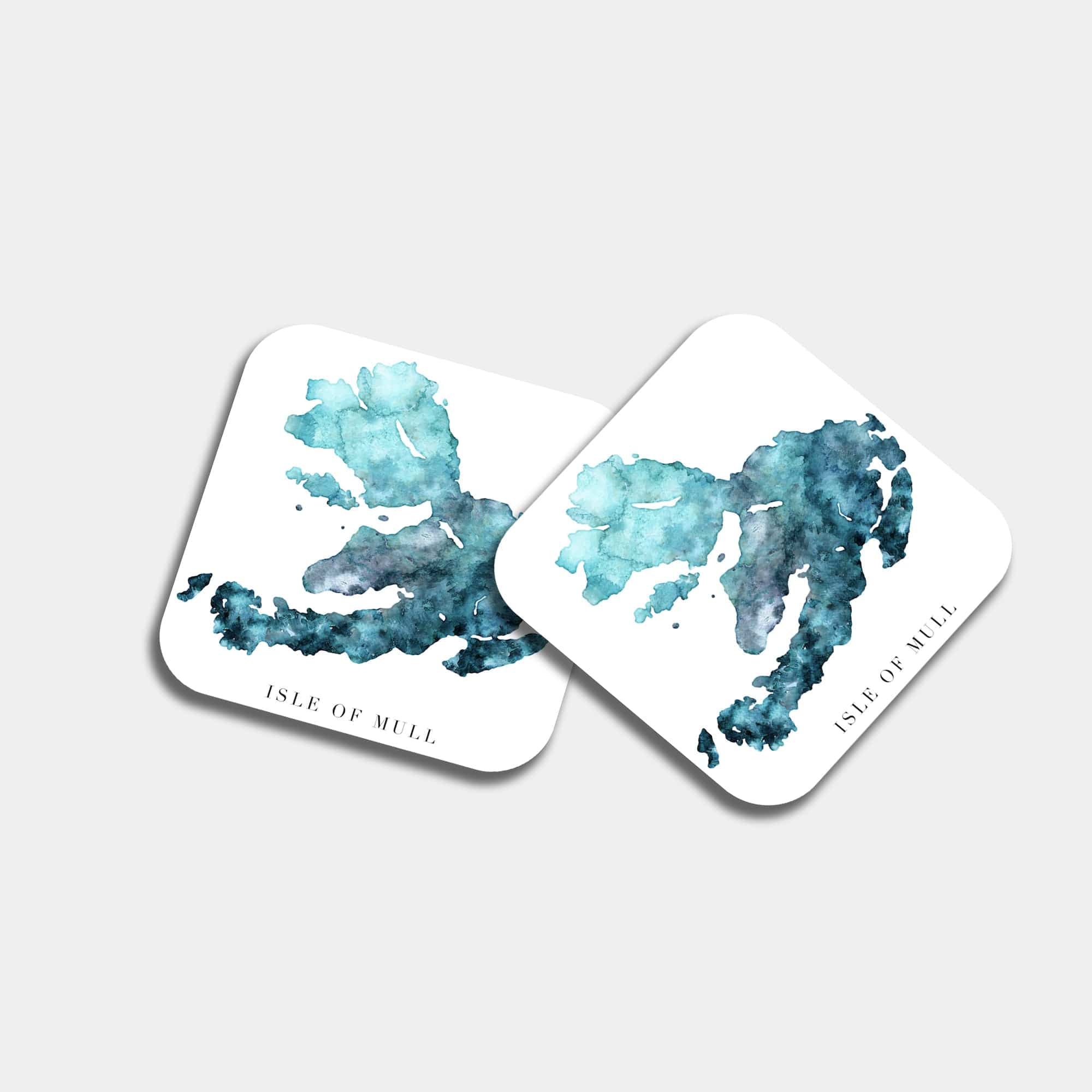 EJayDesign Kitchen Coaster Isle of mull Coaster Watercolour Map