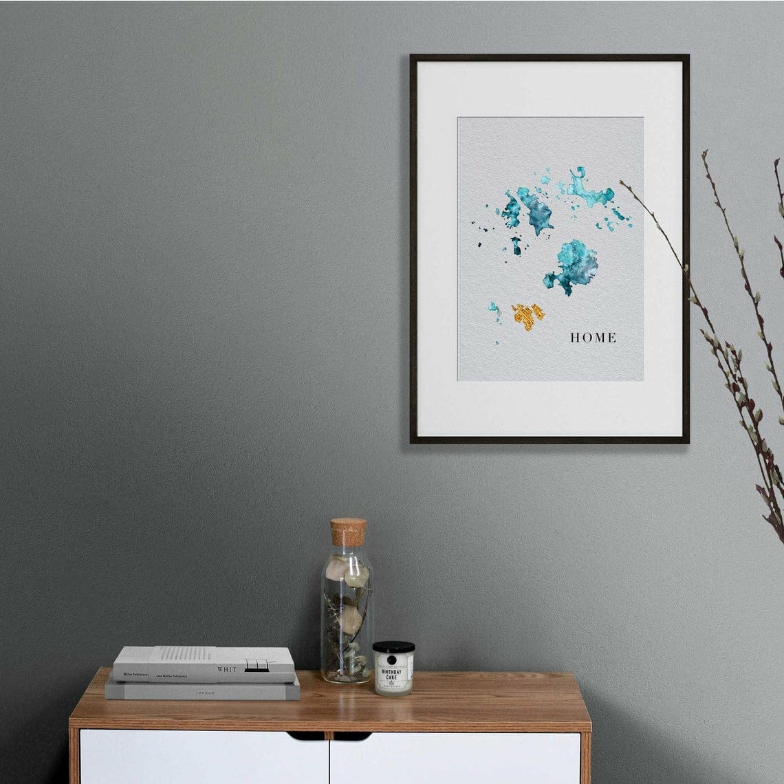 EJayDesign Countries Other Isles of Scilly Watercolour Map