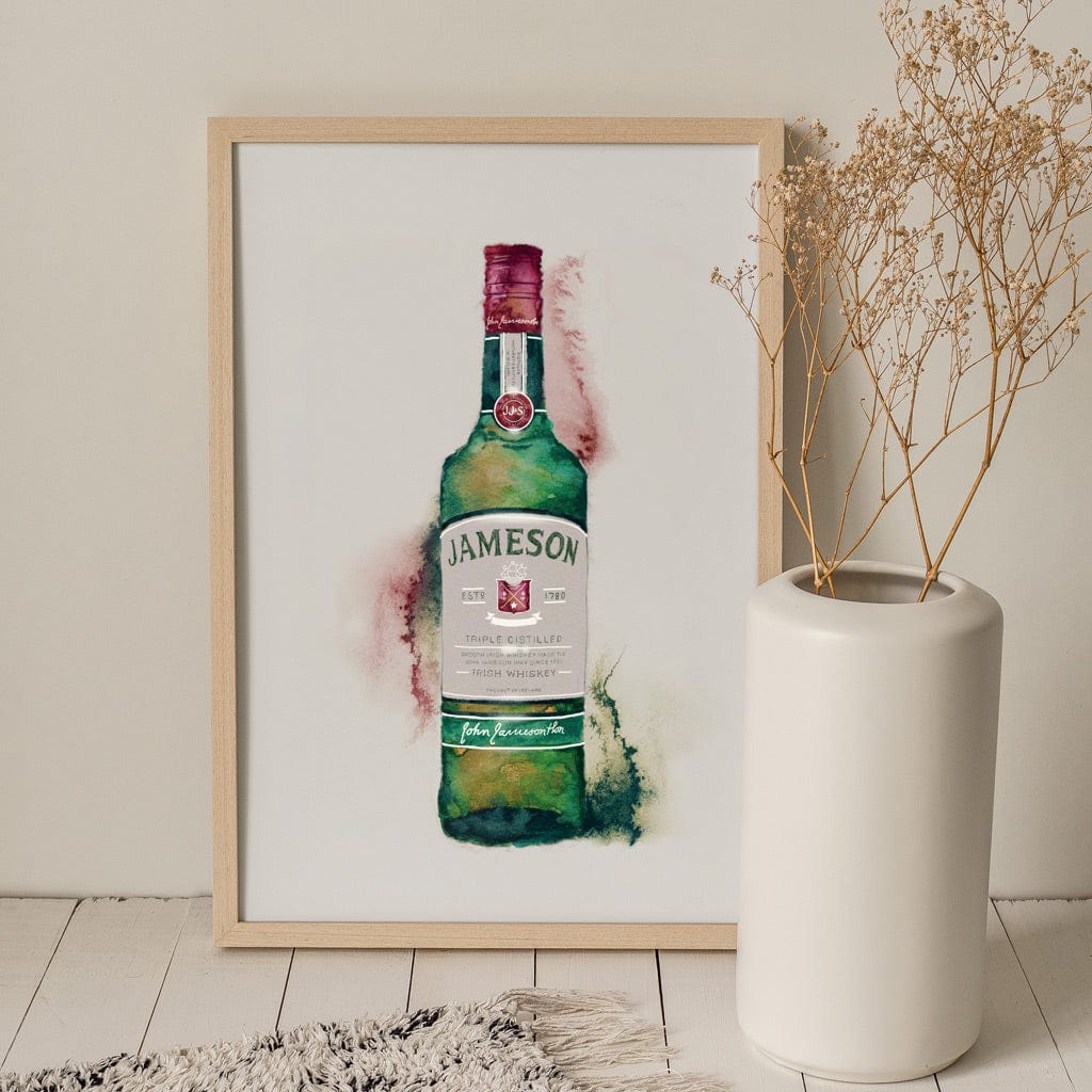 EJayDesign Jameson Whiskey Golden Watercolour Illustration