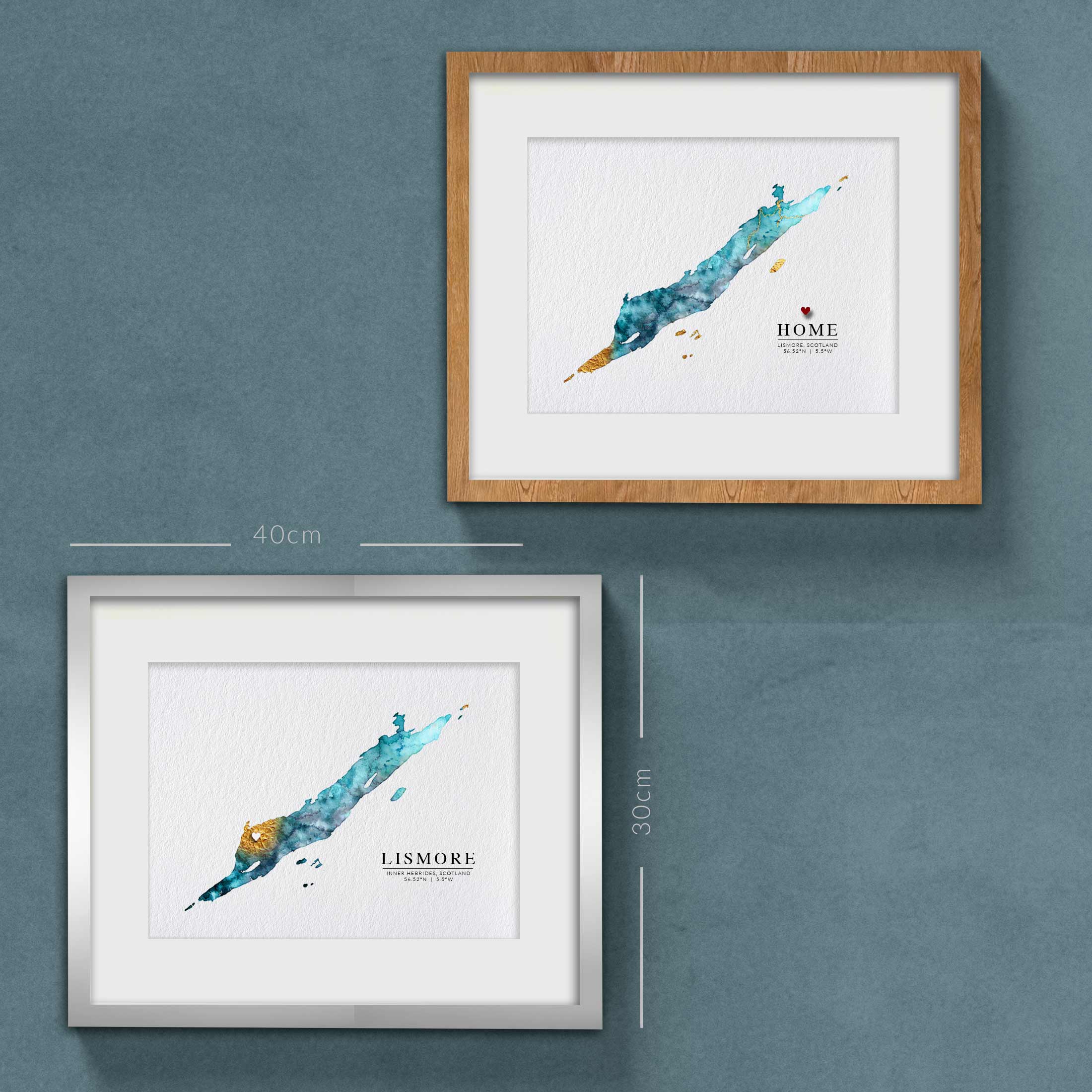 EJayDesign Scottish Prints Lismore Watercolour Map