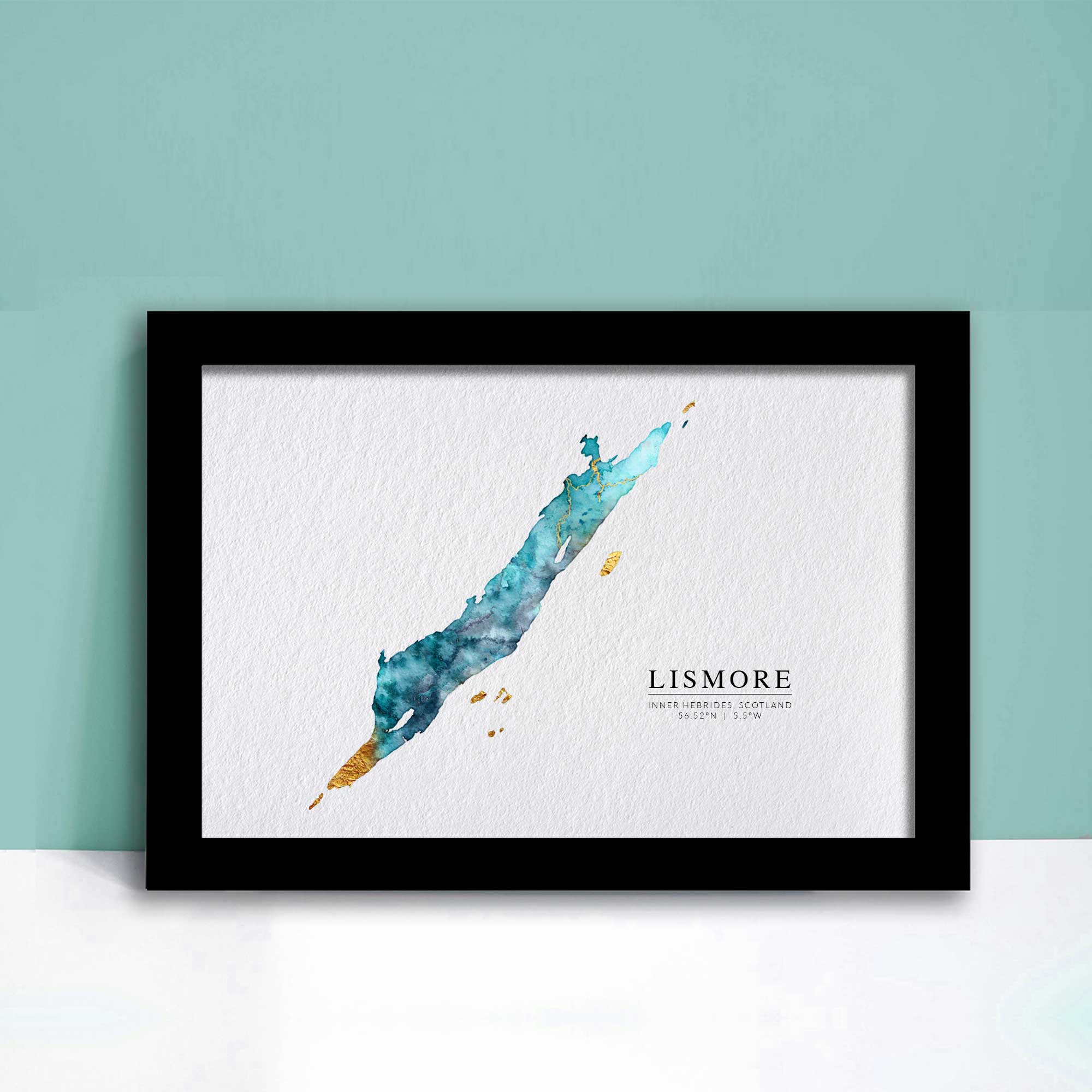 EJayDesign Scottish Prints Lismore Watercolour Map