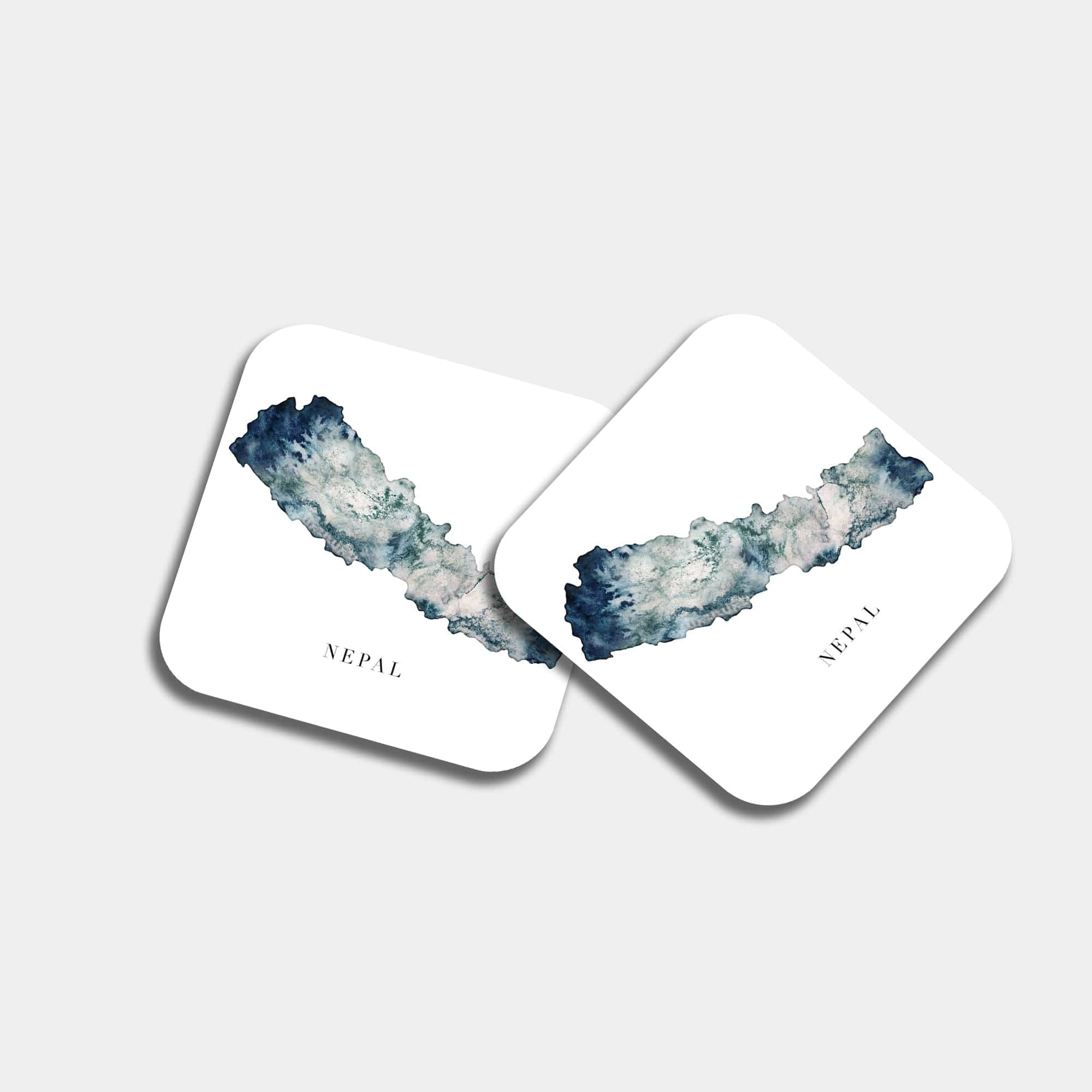 EJayDesign Kitchen Coaster Nepal Coaster Watercolour Map