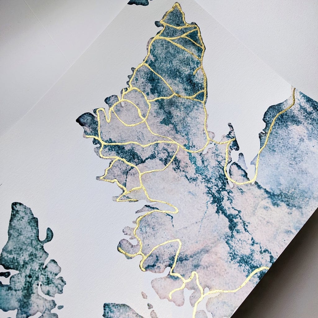 EJayDesign Scottish Prints North Coast 500 Scottish Watercolour Map Personalised