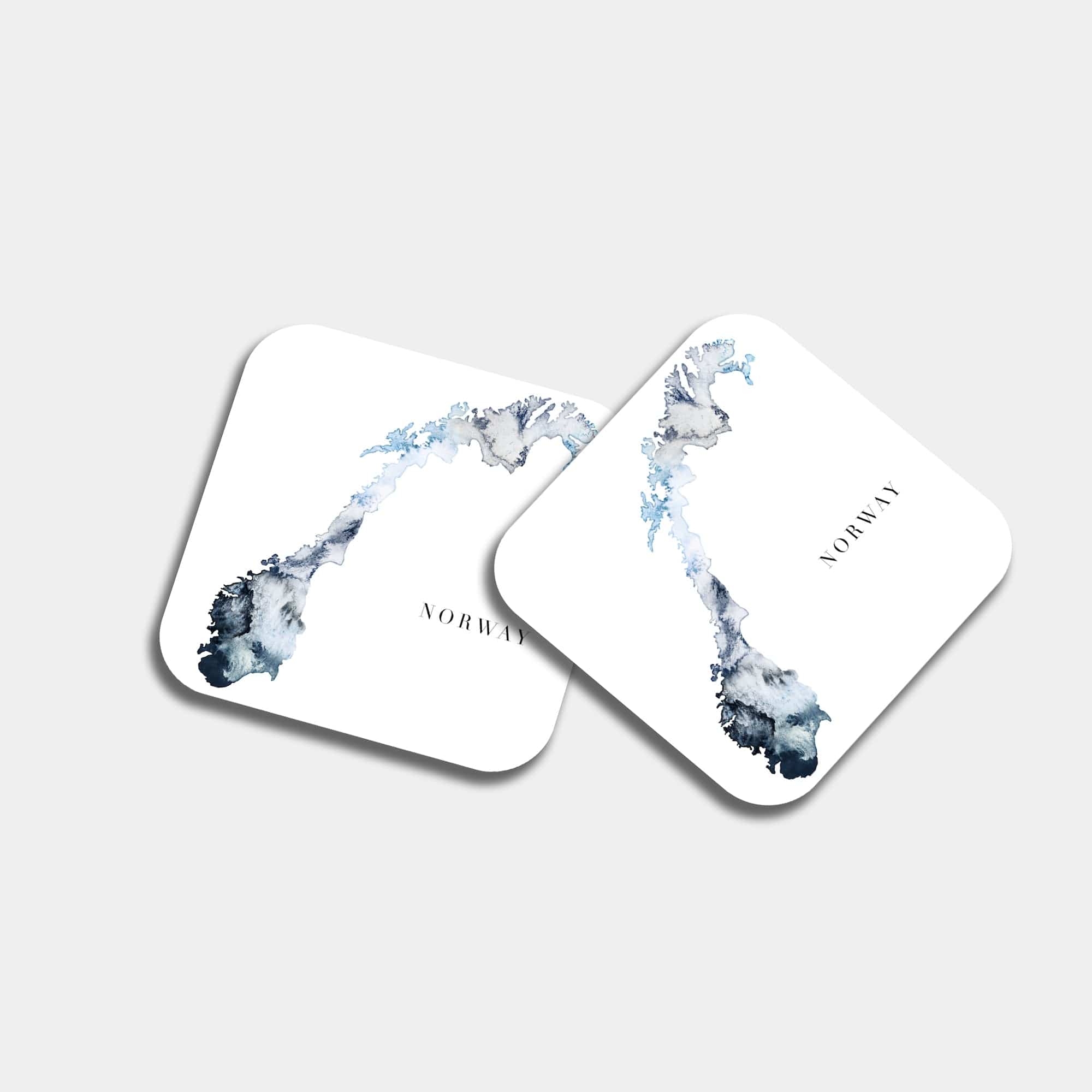 EJayDesign Kitchen Coaster Norway Coaster Watercolour Map