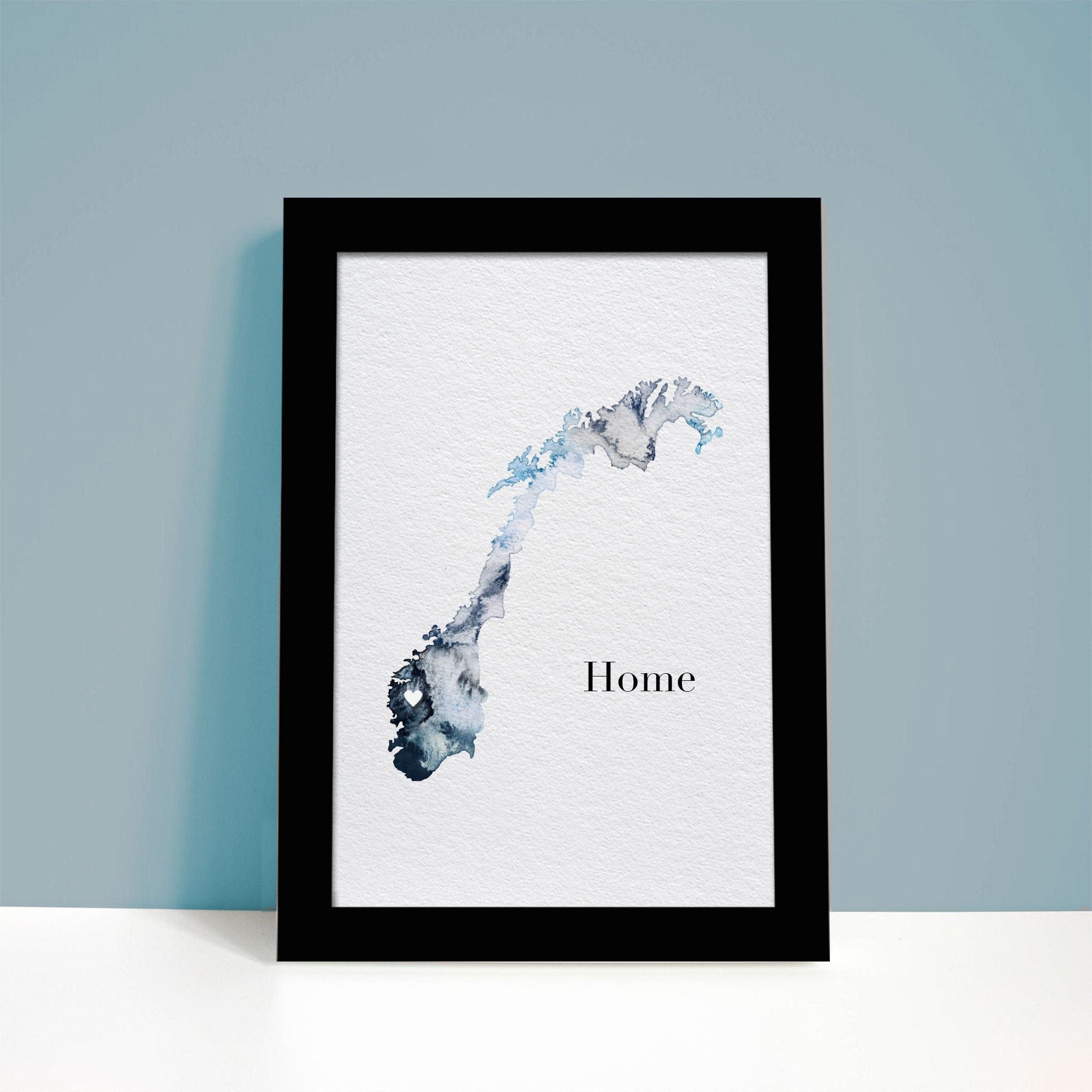 EJayDesign Countries Other Norway Watercolour Map