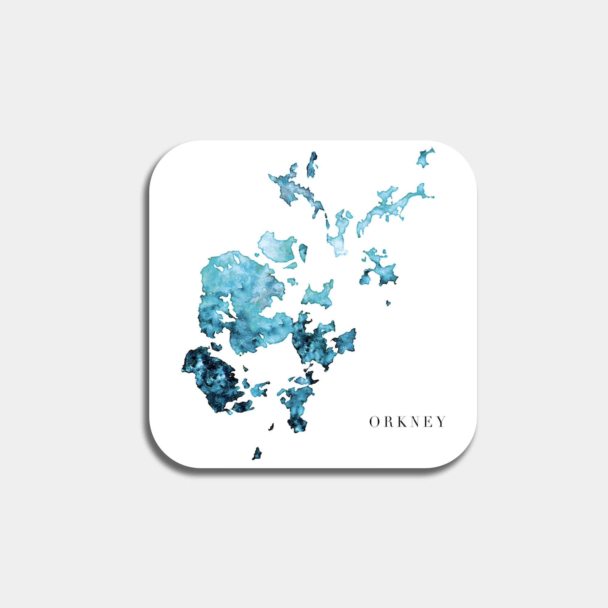EJayDesign Kitchen Coaster Orkney Coaster Watercolour Map
