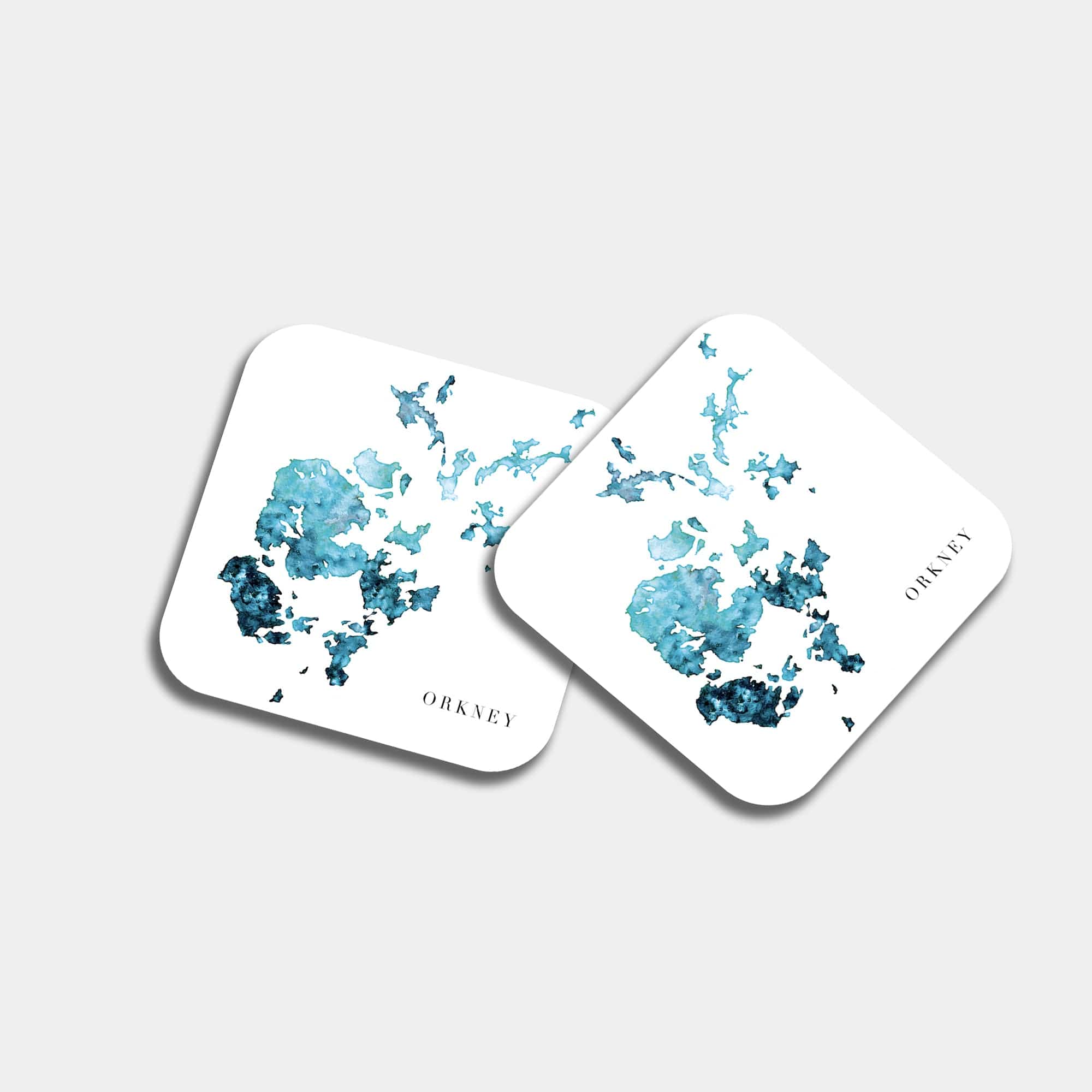 EJayDesign Kitchen Coaster Orkney Coaster Watercolour Map