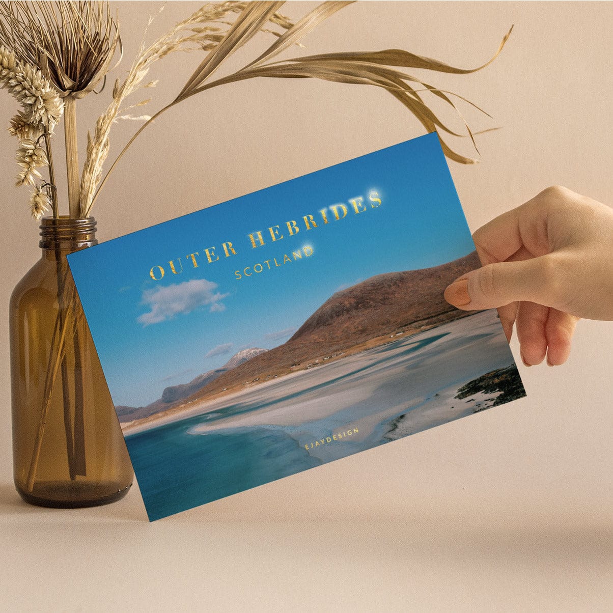 EJayDesign Outer Hebrides Gold Postcards