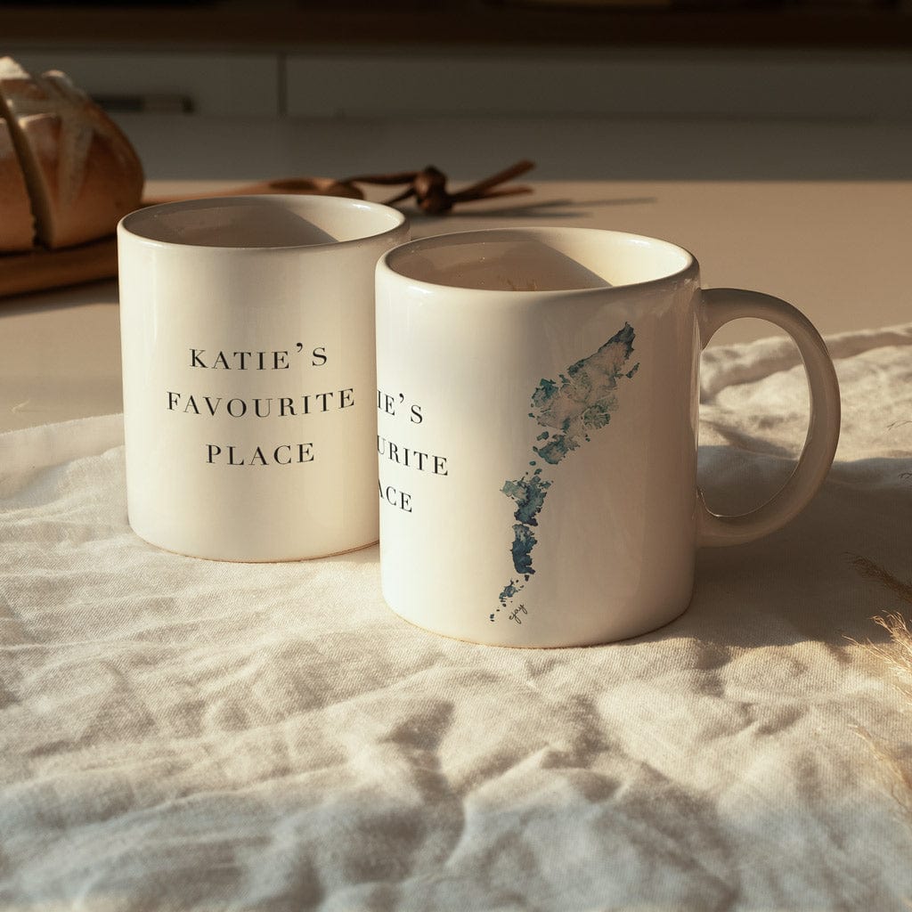 EJayDesign Outer Hebrides Personalised Watercolour Mug