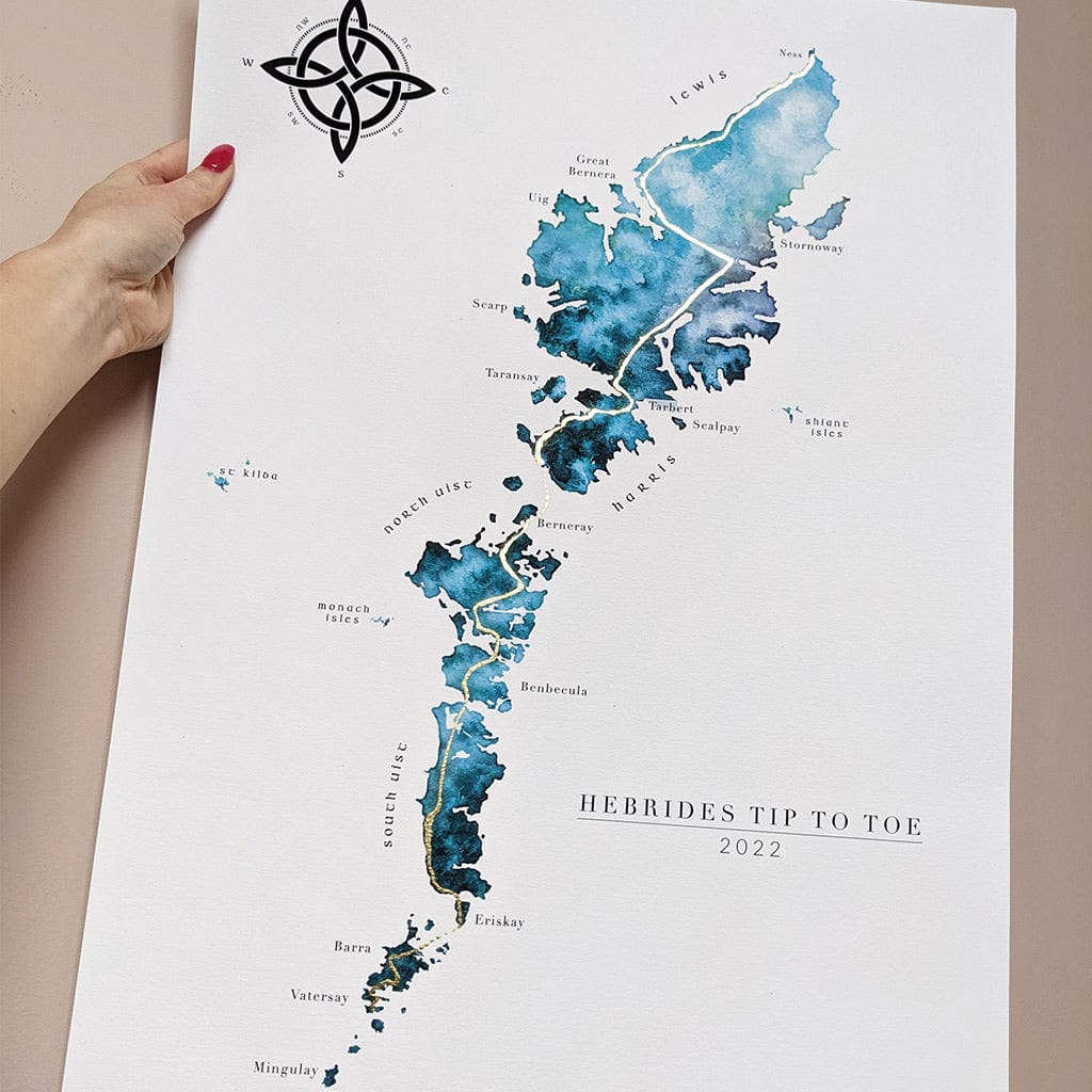 EJayDesign Artwork Outer Hebrides: Tip to Toe - Rat Race Map