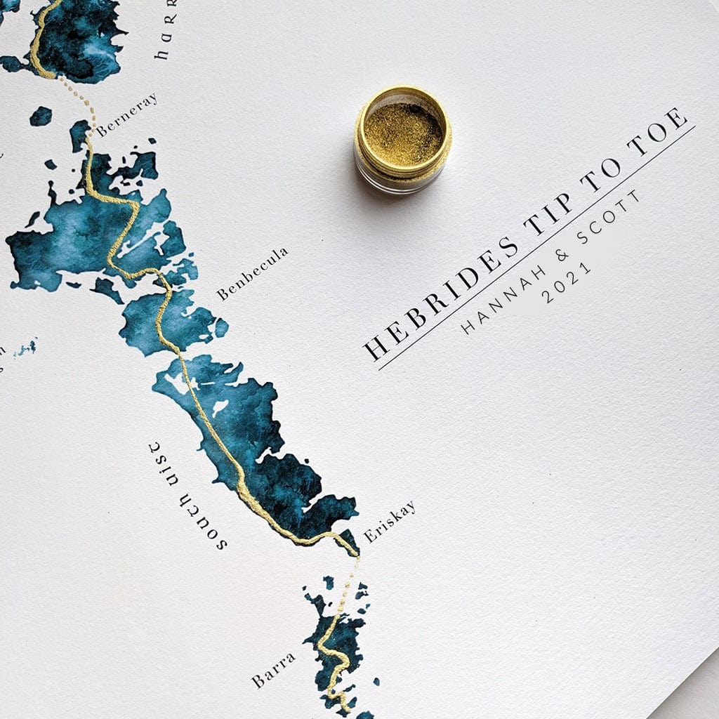 EJayDesign Artwork Outer Hebrides: Tip to Toe - Rat Race Map