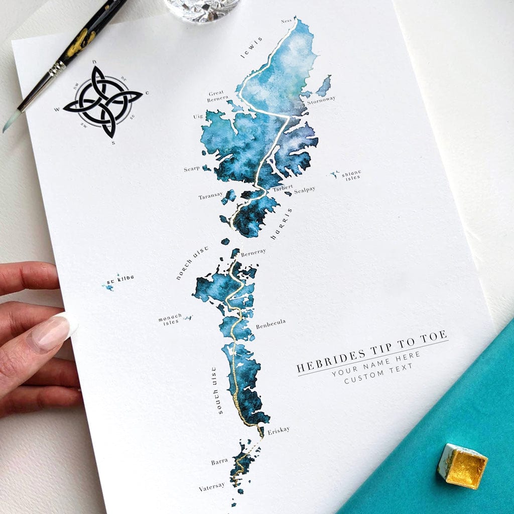 EJayDesign Artwork Outer Hebrides: Tip to Toe - Rat Race Map