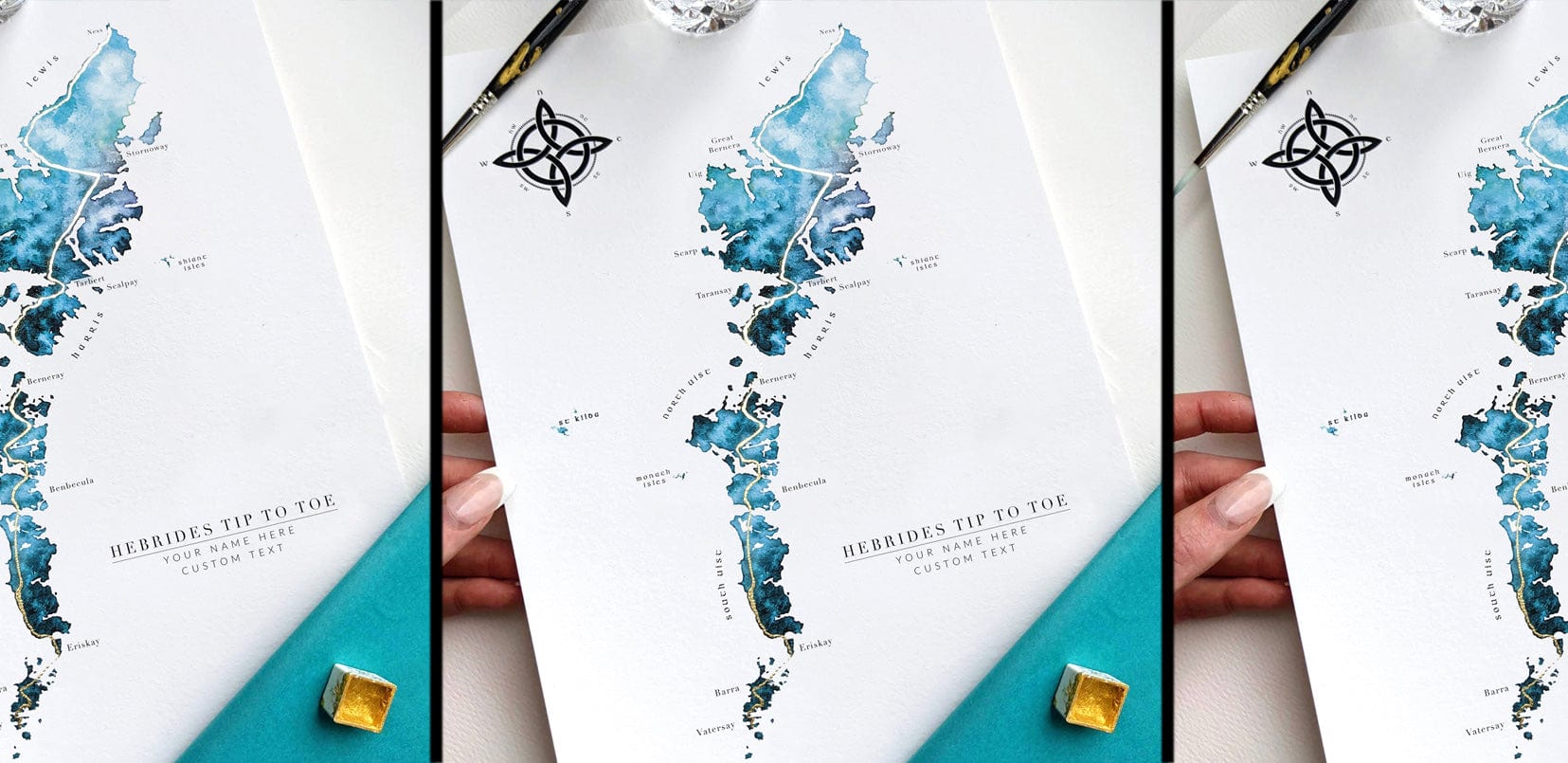 EJayDesign Artwork Outer Hebrides: Tip to Toe - Rat Race Map