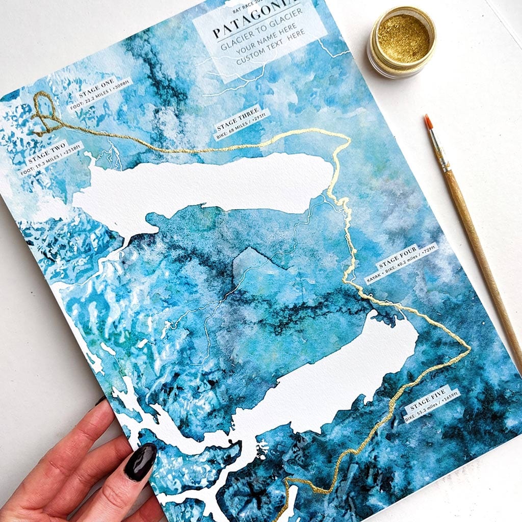 EJayDesign Patagonia: Glacier to Glacier - Rat Race Map
