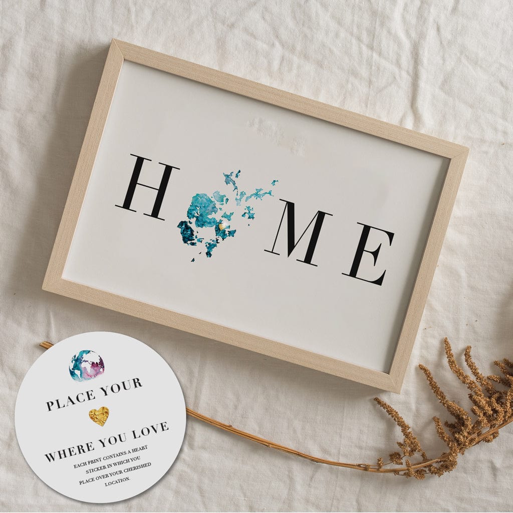 EJayDesign Scottish Prints Personalised Home Map