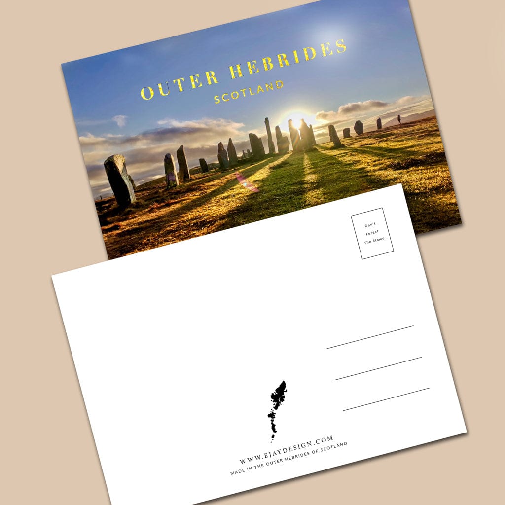 EJayDesign Scotland Gold Postcards