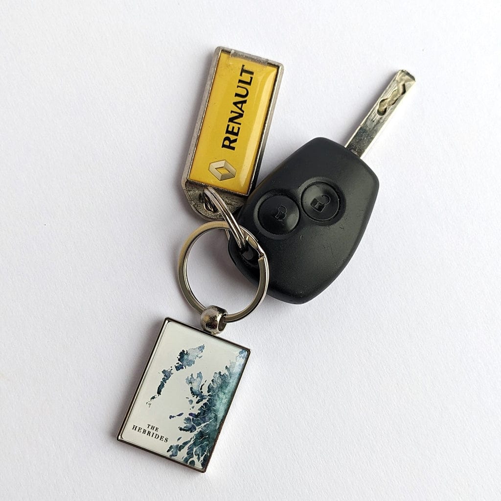 EJayDesign Scotland Metal Keyring Watercolour Map