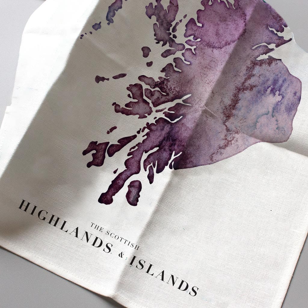 EJayDesign Tea Towel Scottish Highlands & Islands Tea Towel